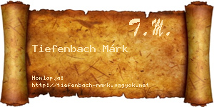 Tiefenbach Márk névjegykártya